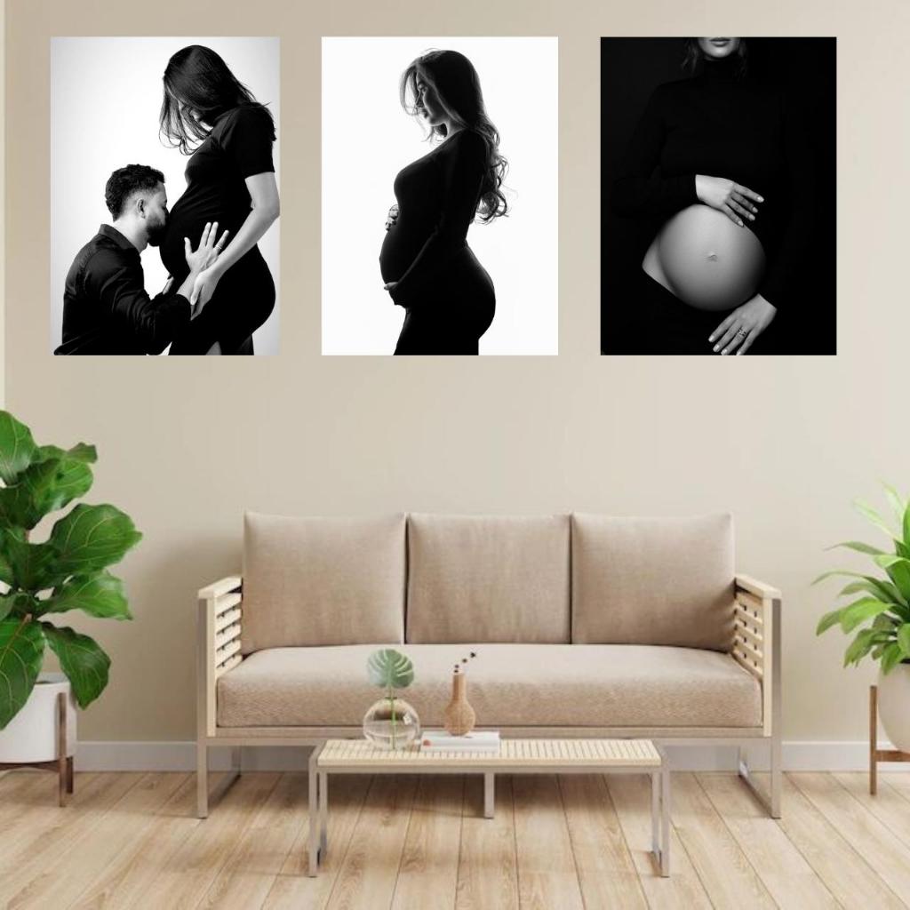 Quadros personalizados com suas Fotos 3 peças mosaico presente Casal Família decoração sala quarto