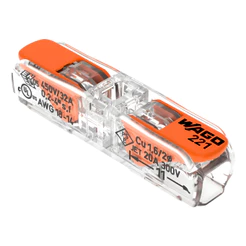 Conector Emenda Alavancas 2 Vias 32a 450v 221-2411 Laranja - Wago