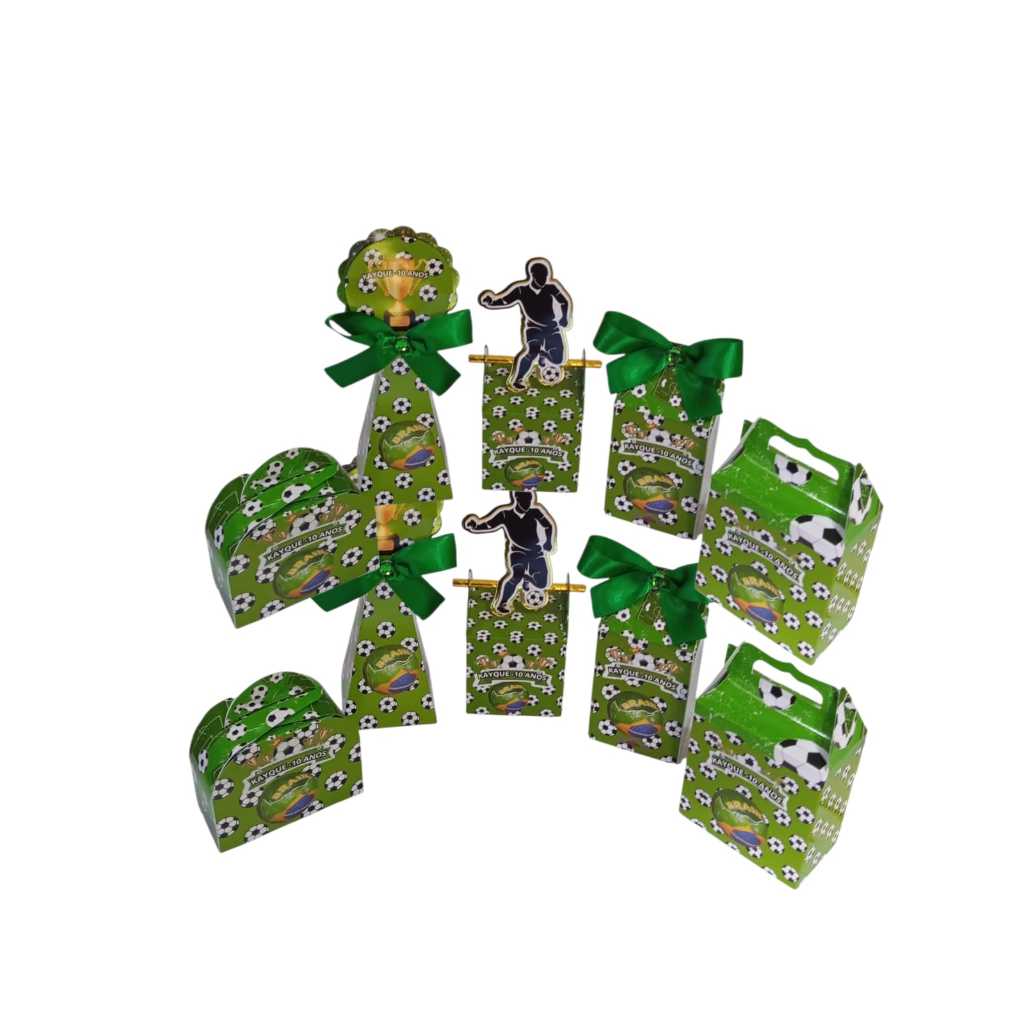 Kit Festa Personalizado FUTEBOL BRASIL caixinhas Lembrancinhas de Aniversário