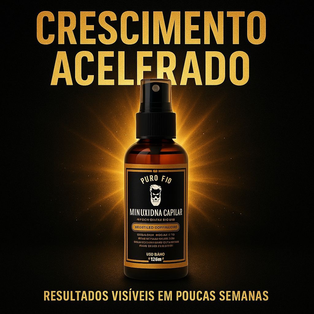 Tônico Capilar 15% Anti Queda Serum de Crescimento Poderoso Barba Cabelo Sobrancelha Bigode Kit a