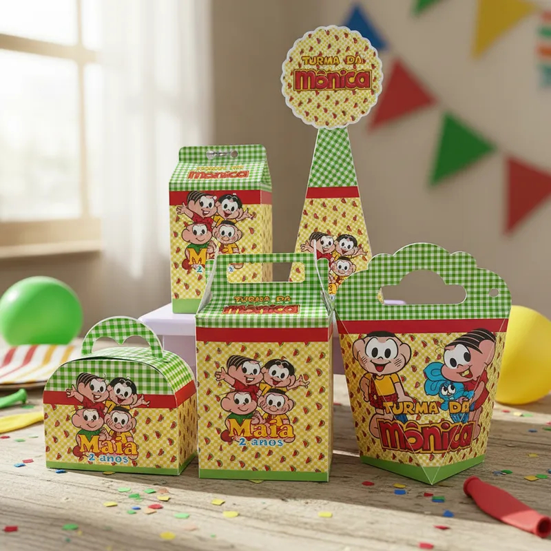 Kit-Festa Turma da Mônica | Lembrancinha de Aniversário | Caixinhas Personalizadas