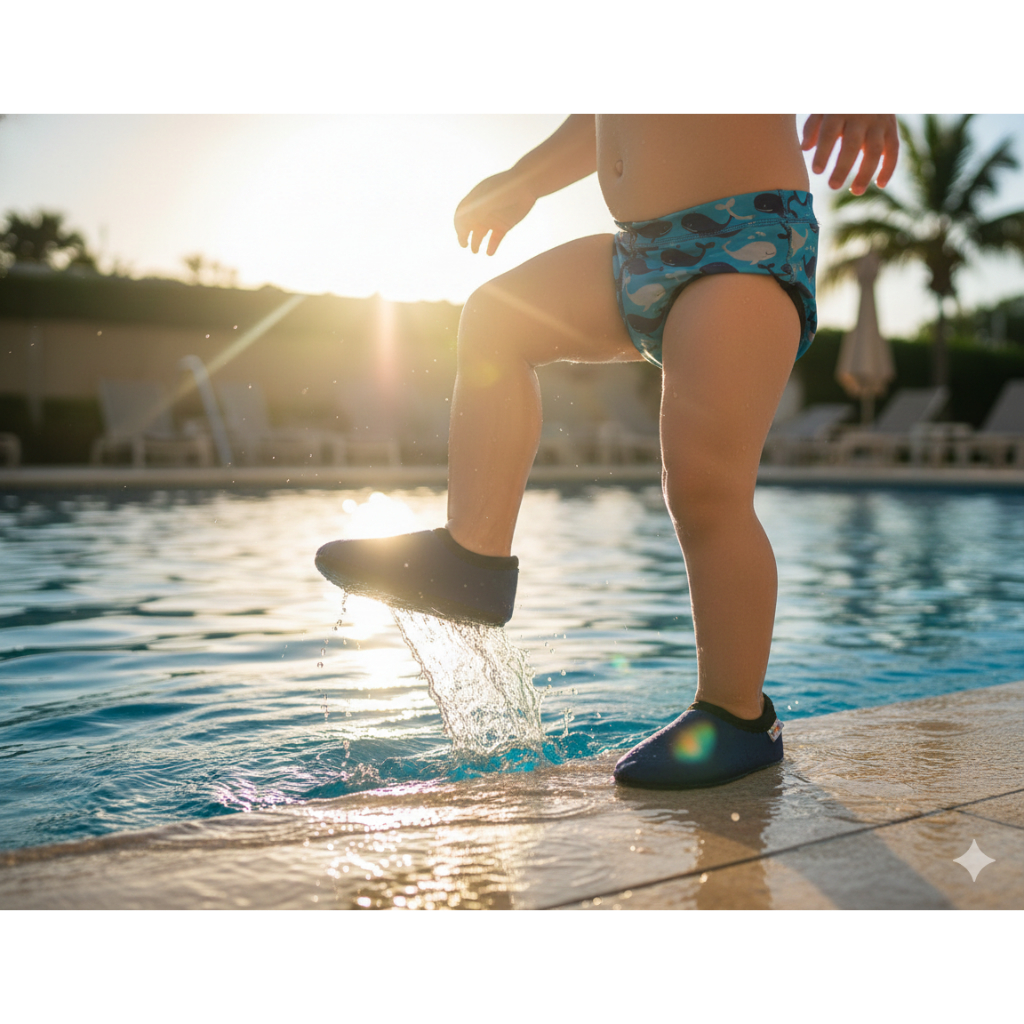 Sapatilha Infantil Aquática Antiderrapante Natação Praia Piscina Neoprene