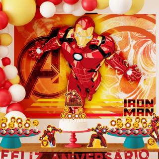 Painel TNT Decoração Festa Homem de Ferro Aniversário 1,40m - Piffer em Oferta na Shopee