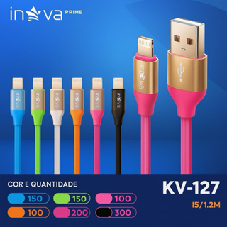 Kit 10 Cabos Usb iPhone Lightning 120cm Carregador Inova Celular Atacado 1.2m Preto Branco Rosa Azul em Oferta na Shopee