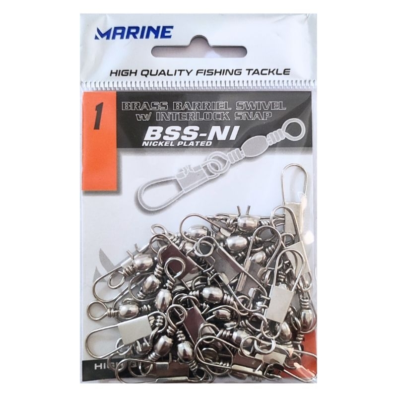 Distorcedor Girador com Snap, para pesca, marca Marine Sports, cor Nickel (prata) - Vários Tamanhos