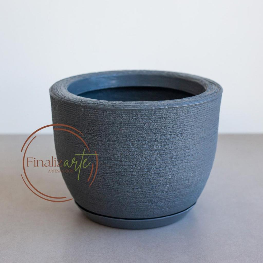 Detalhes do Vaso para Plantas e Flores Cone Bojo Escovado Decorativo em Polietileno Jardim Varanda N°1