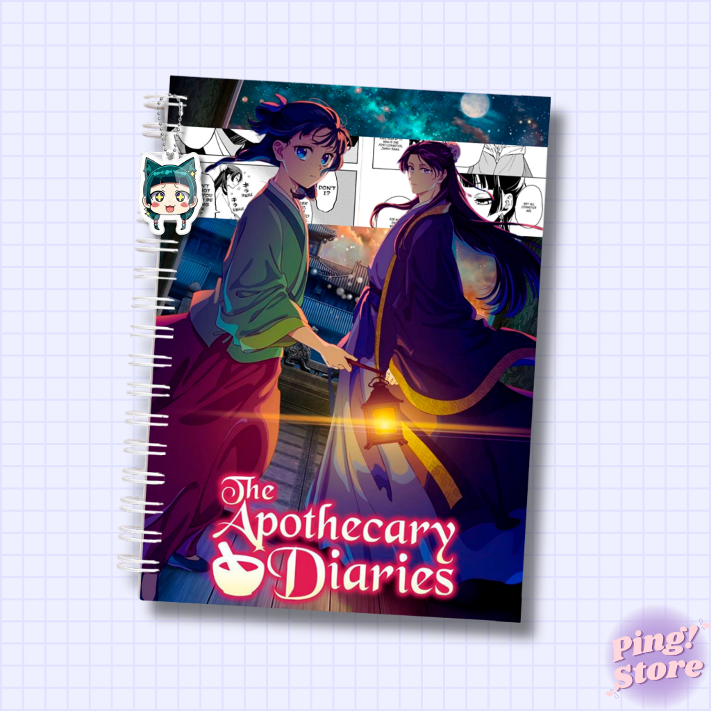 Caderno DIÁRIO DE UMA APOTECÁRIA- Colegial/A5 -  The Apothecary Diaries, Anime, Mangá, Personalizado