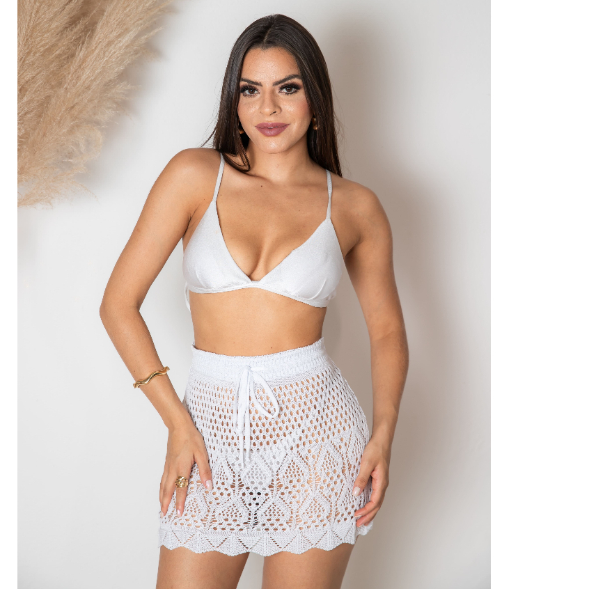 Saia de Tricot Saída De Praia Verão em Oferta na Shopee