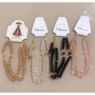 Terço Cristal de Pulso Nossa Senhora Aparecida em Oferta na Shopee