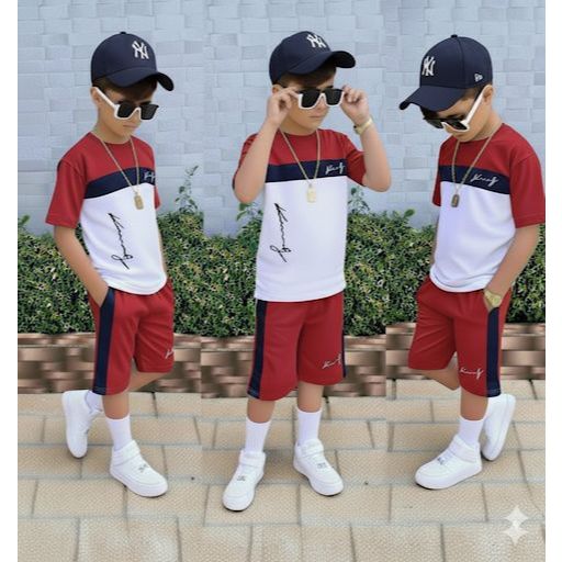 Conjunto Casual Infantil Verão Menino 2 a 12 Anos (Diversas Estampas) em Oferta na Shopee