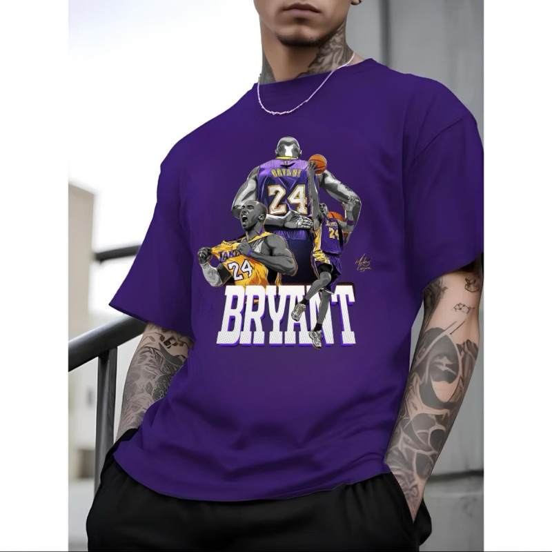 Camisa Camiseta Básica Kobe Bryant NBA Basquete Lakers Mamba Negra Unissex Estilo Sport Fandom