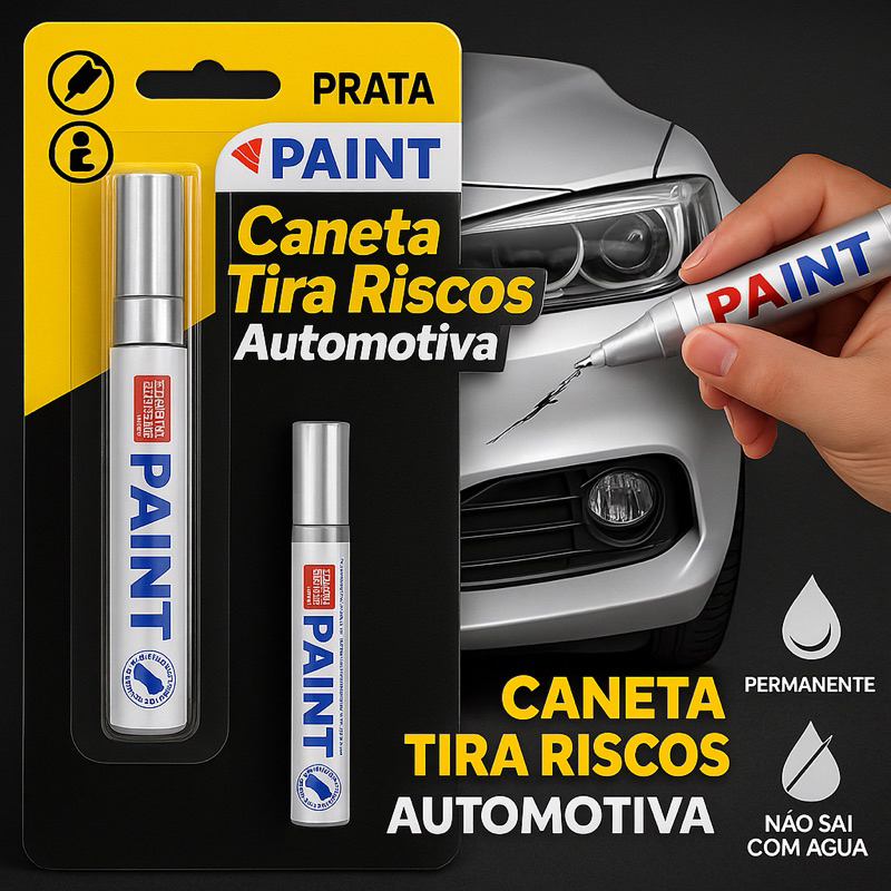 Caneta Tira Riscos Automotivo PAINT Retoque Pintura Instantâneo Marcador permanente Não Sai na Água em Oferta na Shopee