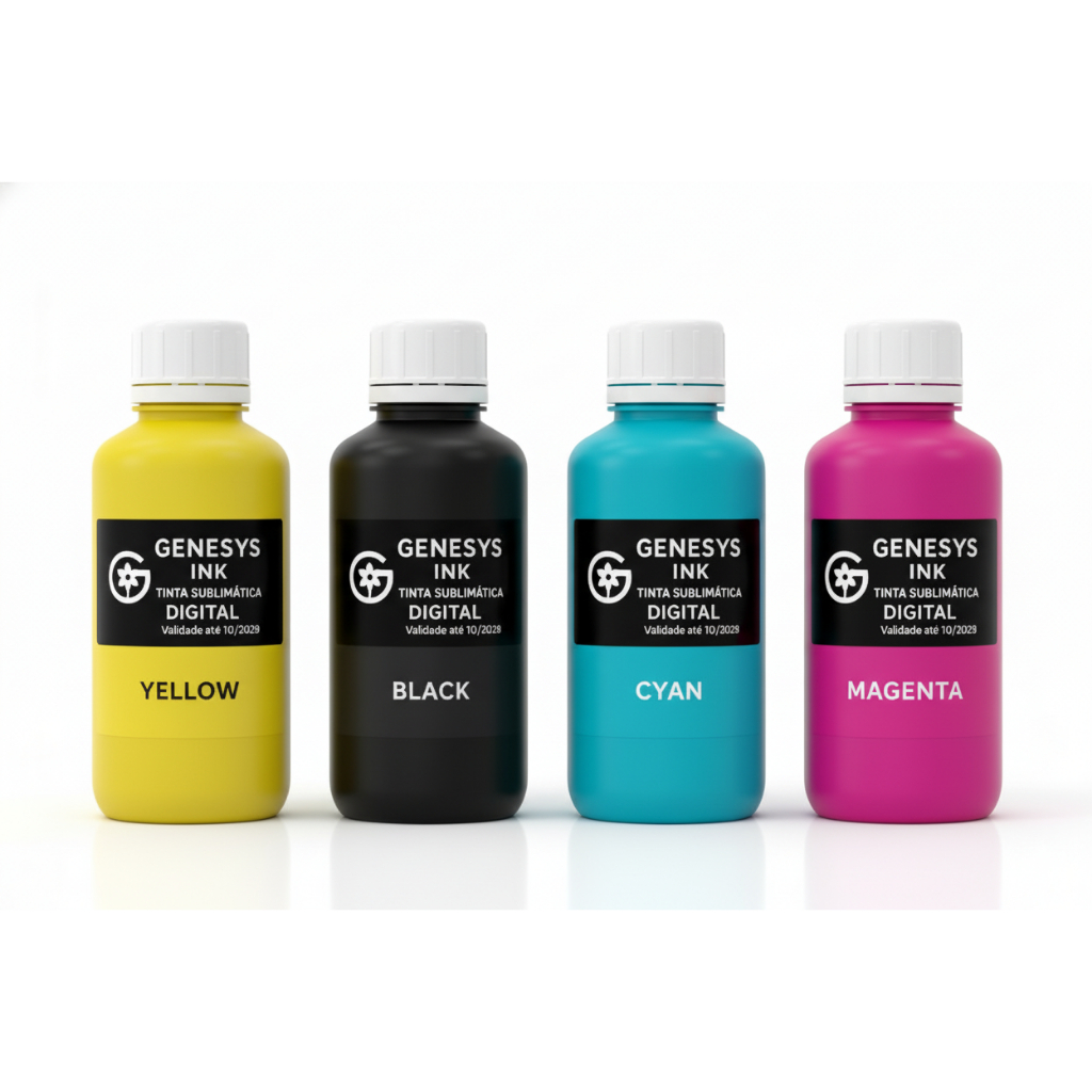 Tinta Sublimática para Epson Ecotank L3250 L3110 L1250 L3210 – Kit 4 Cores 100ml Cada