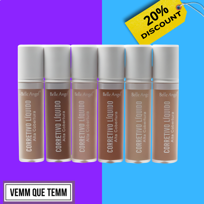 CORRETIVO LIQUIDO - ALTA COBERTURA - BELLE ANGEL (ENVIO IMEDIATO) em Oferta na Shopee
