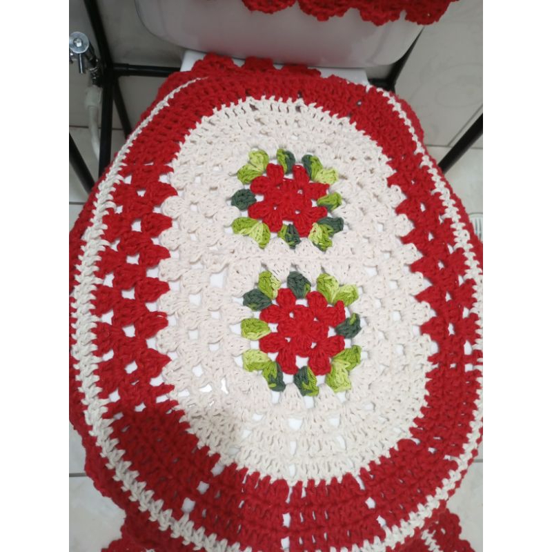 capa da tampa de privada de crochê em Oferta na Shopee