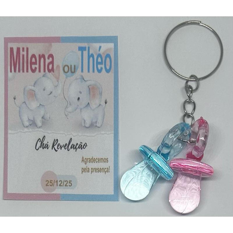 20/30 lembrancinhas Chá revelação/Festa infantil/Chá bar/Chá rifa/Chá de bebê
