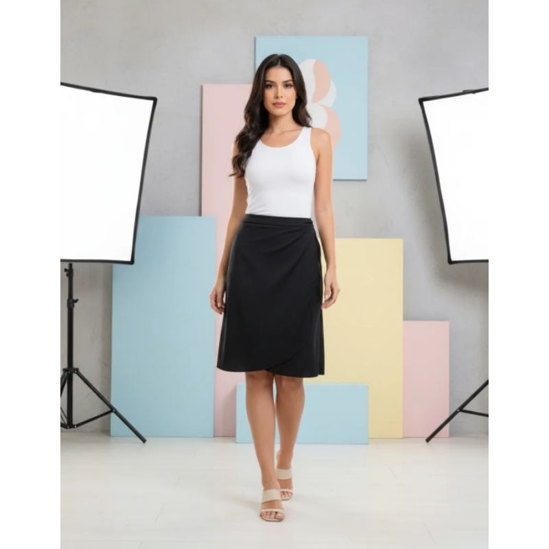 Saía Envelope tapa bumbum com proteção UV50 para Academia Moda Evangélica — imagem 2 de 2