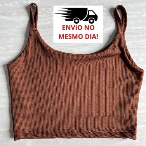 Top Cropped Feminino de Ribana Alça Fina | Justinho, Confortável e Estiloso para o Dia a Dia em Oferta na Shopee