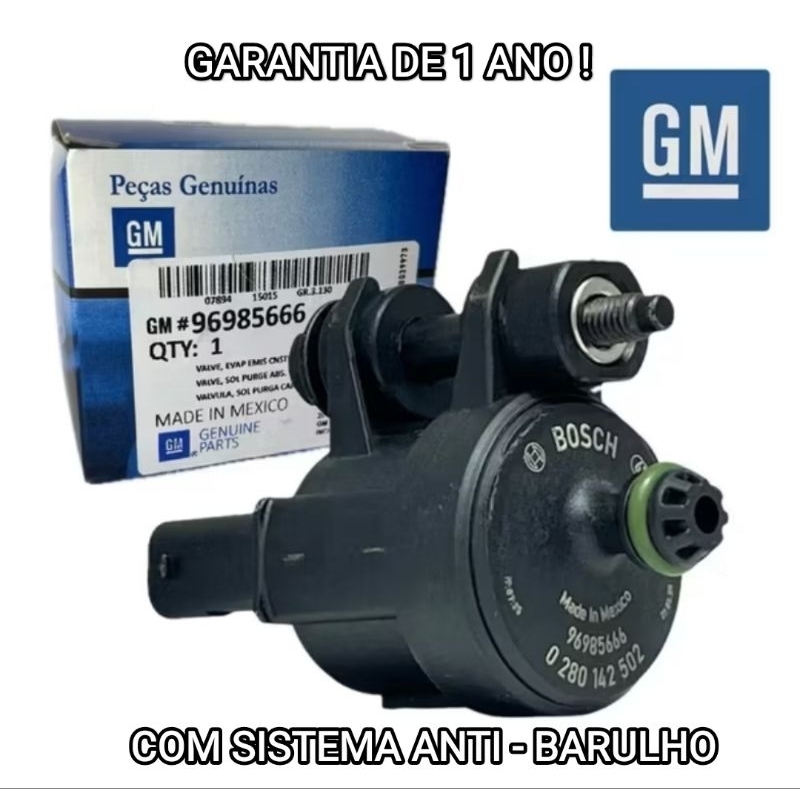 Válvula Cânister BOSCH GM Onix Prisma Cobalt  96985666. SELO ORIGINAL DE FÁBRICA.