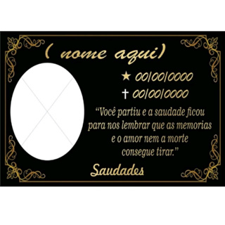 Lápide Placa de Aluminio 16x23 cm Para Jazigo Túmulo em Oferta na Shopee