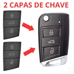 2 Capas Chave Borracha Nivus Virtus Polo Golf T-Cross 3 Botões