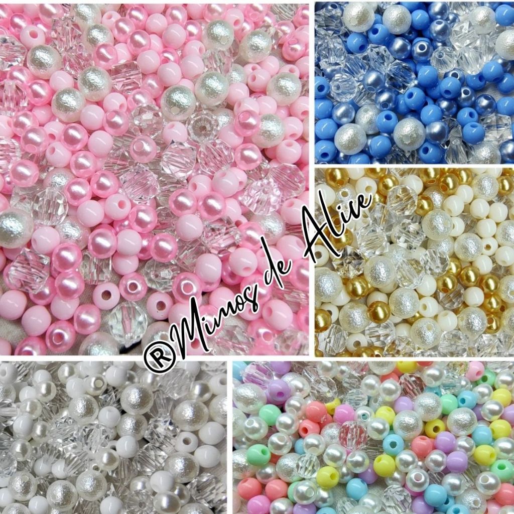 Blend 6/8 mm Mix Pedraria Cristais Premium com 5 cores bijuterias artesanato diy em Oferta na Shopee
