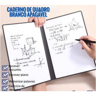 Caderno de quadro branco portátil apagável a5 pequeno quadro branco Desktop bloco de nota…