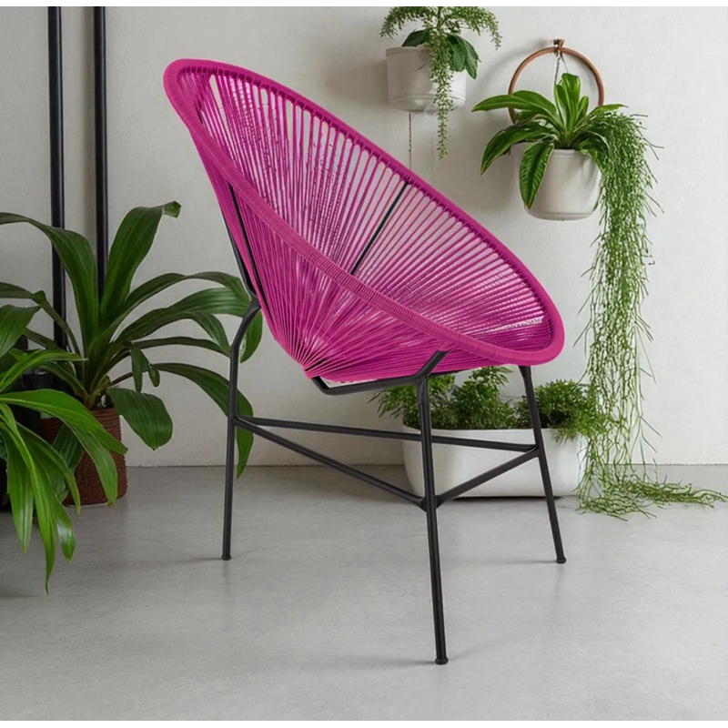 Cadeira Acapulco Pink Confortável para Sala, Área Externa e Varanda em Oferta na Shopee