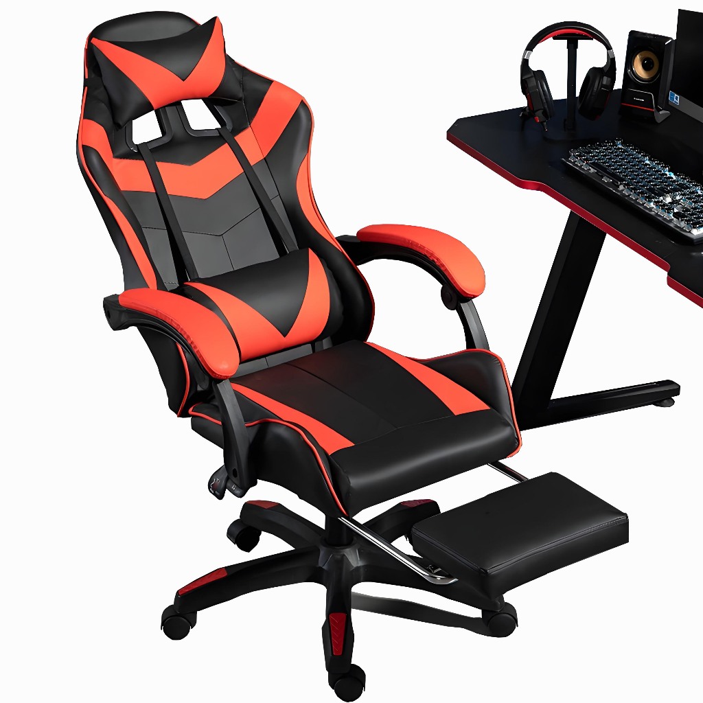 Cadeira de jogo profissional Ergonomia Altura ajustável Cadeira de esportes eletrônicos F19
