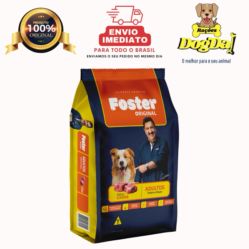 Ração PREMIUM Foster original 15KG em Oferta na Shopee