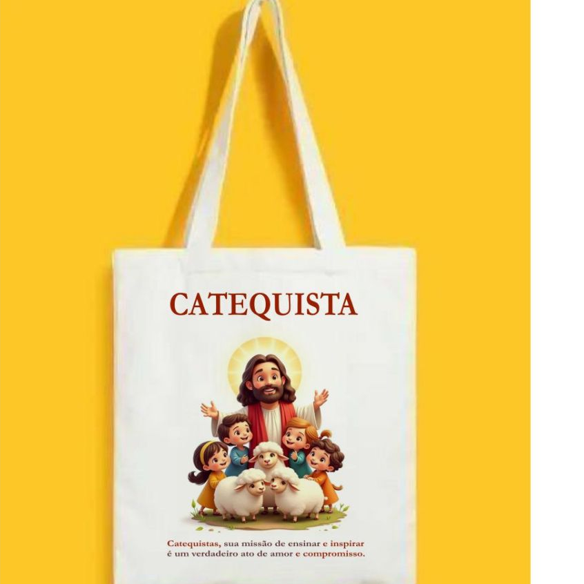 ECO BAG, sacola, CATEQUISTA JESUS OVELHINHA ,BOLSA PRATICA E FACIL,DIA A DIA em Oferta na Shopee