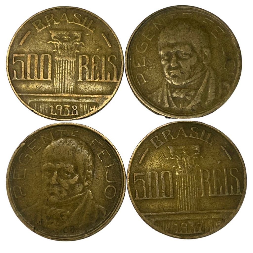 500 réis - 1936 - 1937 - 1938 - Regente Feijó