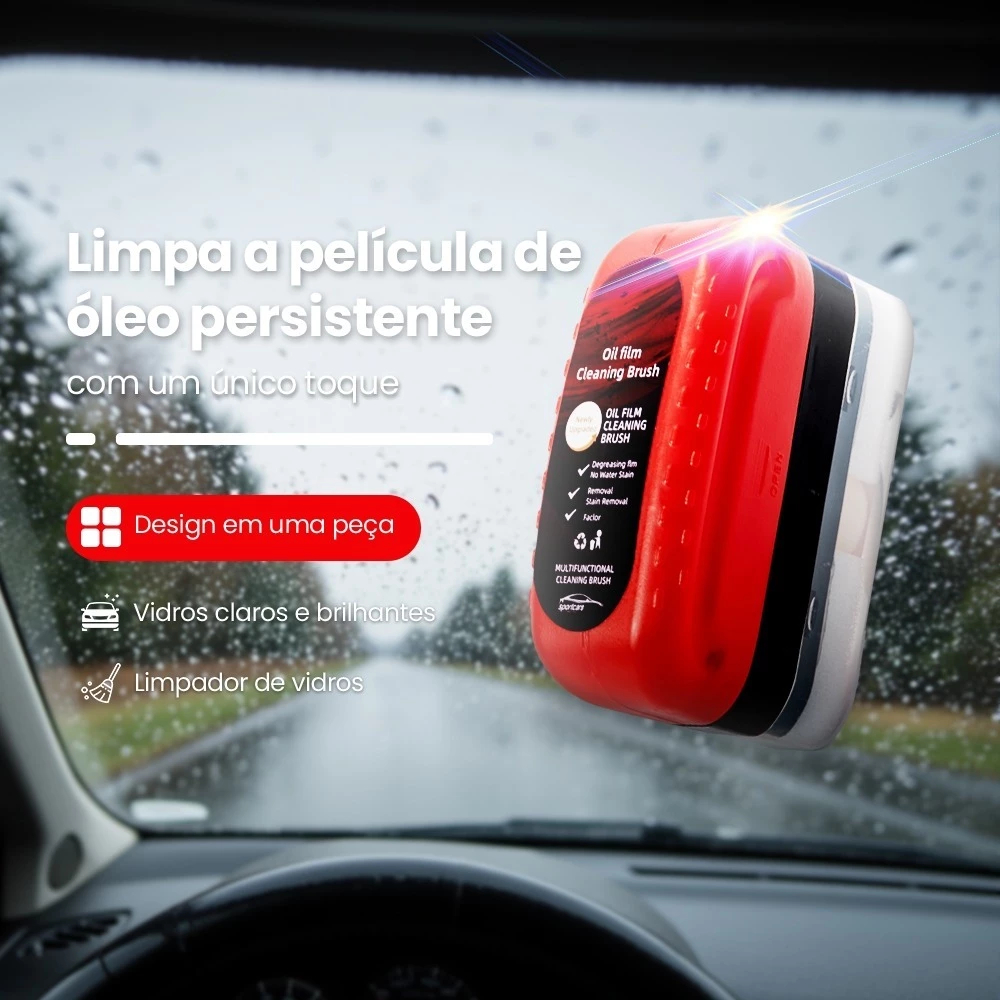 Limpador de para-brisa 120ml | Limpador de vidros automotivos com esponja anti-riscos e escova de polimento