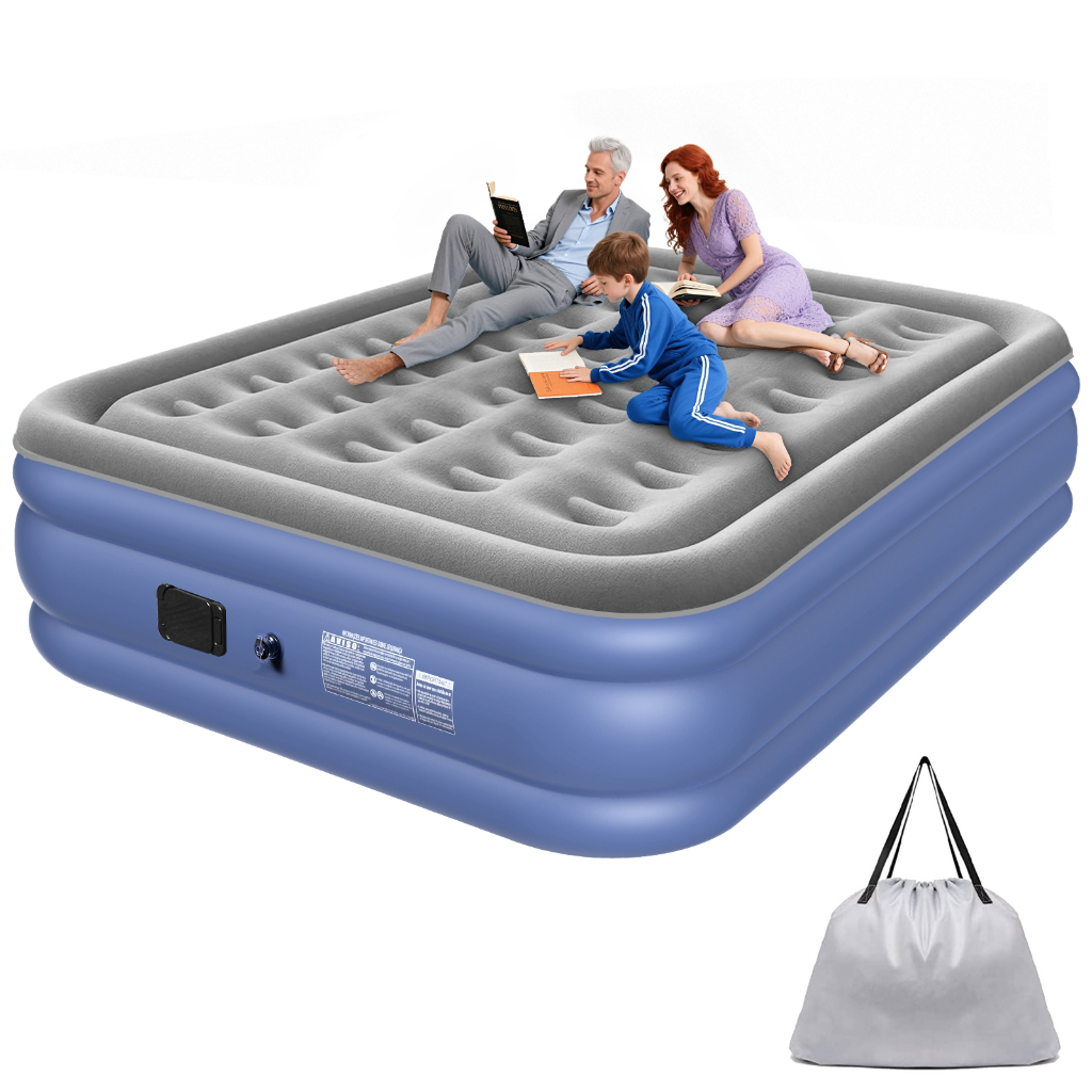 Colchão Inflável Queen 203x152cm Com Bomba Elétrica em Oferta na Shopee