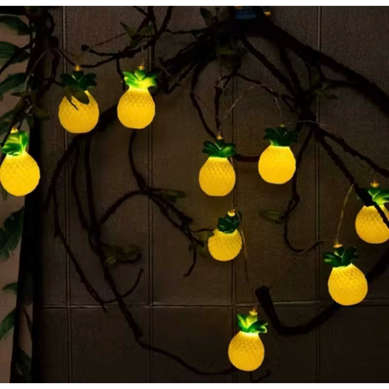 CORDÃO LUMINOSO DE ABACAXI | COMP.: 1,65CM | DECORAÇÃO DE FESTA | ARTIGOS DE FESTAS | FANTASIA | LED | NATALINA