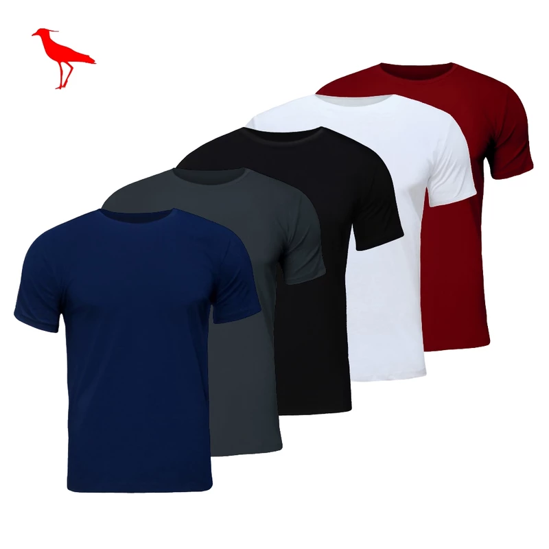Kit de Camisetas Básicas Masculinas Algodão Ducam Cores Sortidas