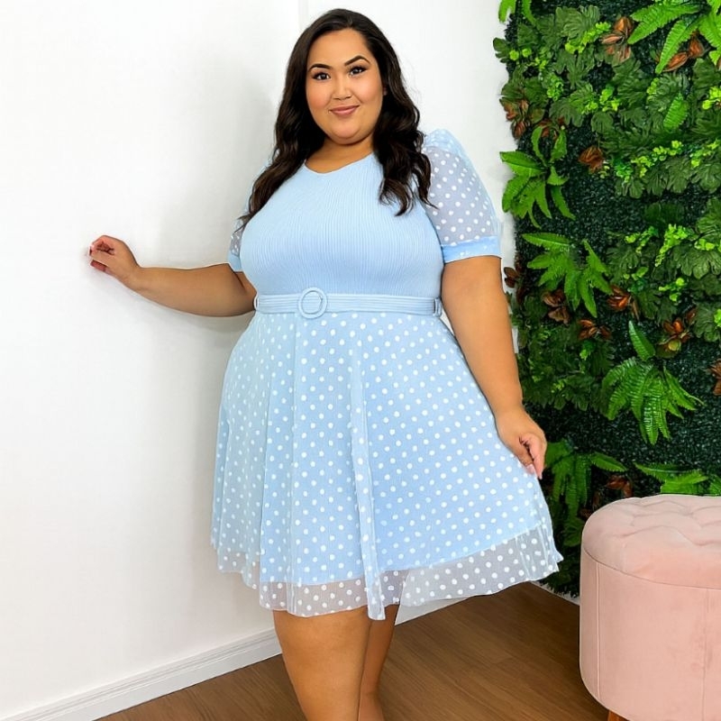 Vestido Plus Size Tule Princesa Malha Confortável Cores Verão Sem Transparência em Oferta na Shopee