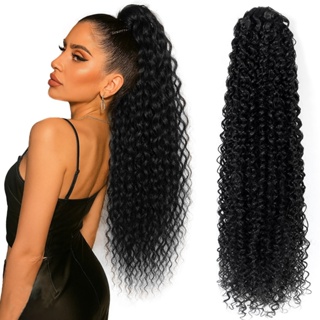 100CM Aplique Rabo De Cavalo Bio Fibra Cacheado em Oferta na Shopee