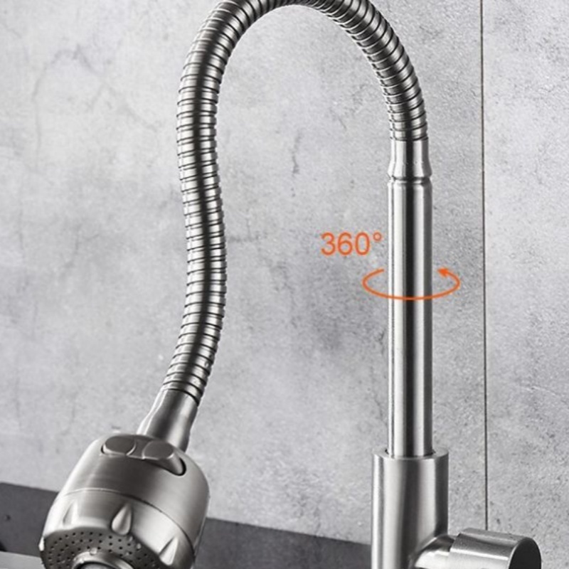 2 Pcs Torneira De Água Retrátil Giratória 360° Chuveirinho Cozinha Casa De Banho Casa Promoção+2 Pcs Torneira rotativa