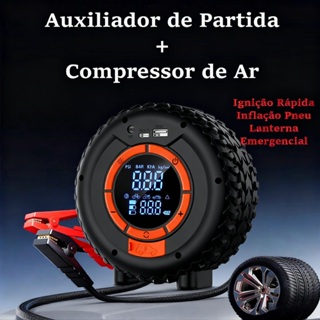 16800mAh Auxiliar Partida Bateria Portátil Compressor Ar 680psi em Oferta na Shopee