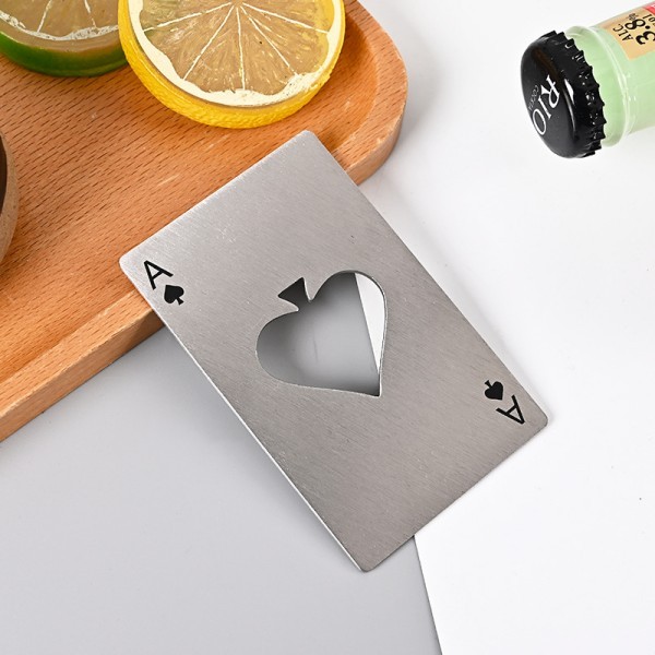 30 Peças Abridor de Garrafa Formato Carta De Baralho As De Espadas Aco Inox