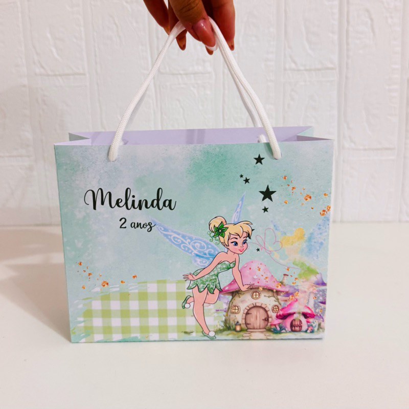 Sacolas Personalizadas Tinkerbell/Sininho Fada | Lembrancinha Infantil | Festa de Aniversario