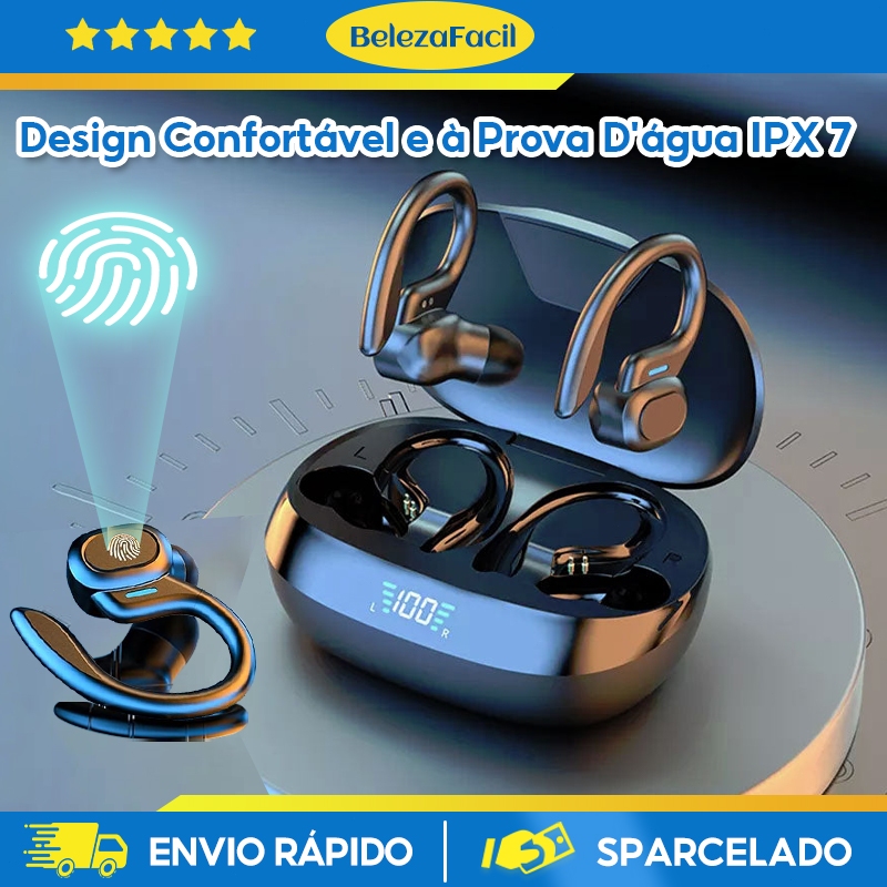 Fones de ouvido sem fio Bluetooth 5.3 supra-auriculares Fone de Ouvido Bluetooth Esportivo