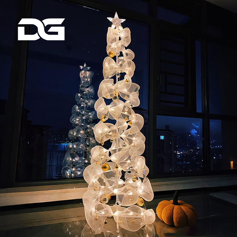 Árvore de Natal LED 1,8m DIY pisca pisca iluminada dobrável Decoração Completa Montagem Fácil N10
