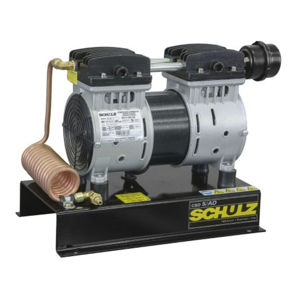 MOTOCOMPRESSOR ISENTO DE ÓLEO CSD-5 AD MONOFÁSICO 60HZ 1CV 220V 120 PSI 915.0391-0 - SCHULZ