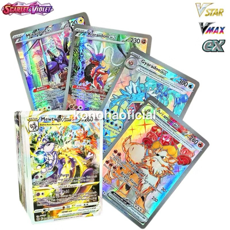 150 Cartas Pokémon Brilhantes VMAX EX GX Tag Team Pikachu Charizard Anime Jogo Brinquedo Colecionável Rara Para Crianças