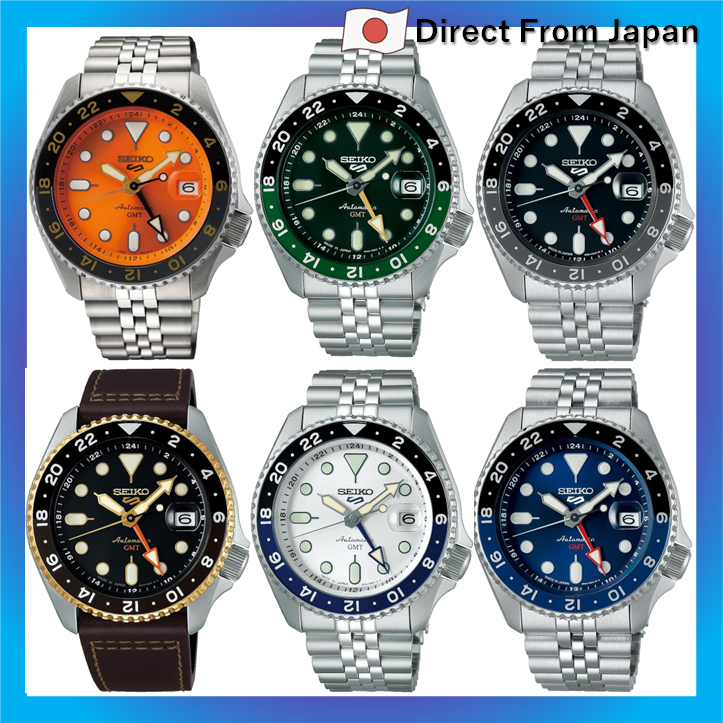 Relógio masculino prateado Seiko Five Sports SKX Sports Style GMT SBSC019 Laranja (cor exclusiva da loja),Preto,Azul,Mos