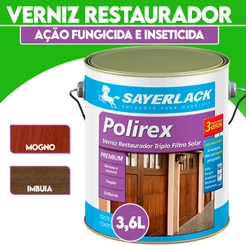 Verniz Restaura Madeira Brilhante 900ml/3,6L Polirex Sayerlack