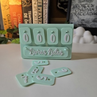 Contador de Livros Lidos 3d | Decoração de estante de leitura em Oferta na Shopee