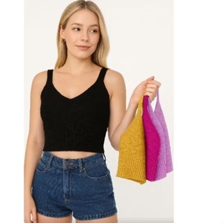 Kit top Feminino atacado revenda Modelo  Lacinho  escamas com Babado Blogueira Trico Modal em Oferta na Shopee